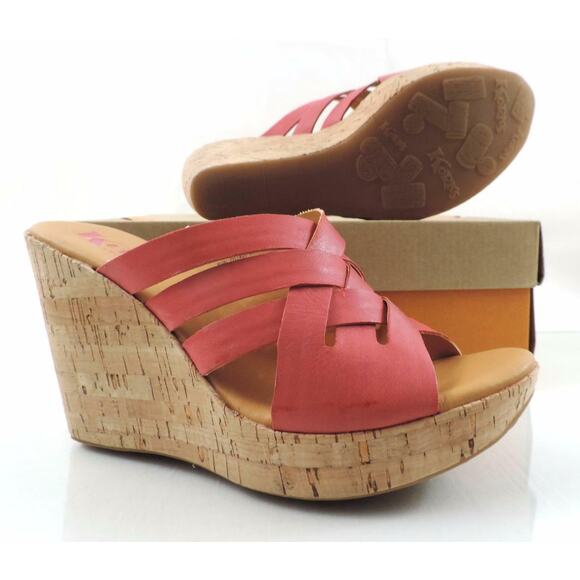 Korks By Kork-Ease Katrice Slide Platform Wedge Sandal Comfort Pink Size 10 - Picture 10 of 10